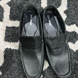 Mens Steve Madden black leather Driving loafers sz 10.5